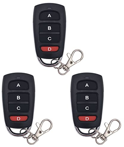 DieseRC 3pcs Garagentor Fernbedienung Klonen Fernbedienung 433 MHz Universal Fernbedienung Drahtlose Schlüsselbund Duplikator