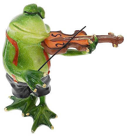 Happyyami Statuette De Grenouille Artisanale Résine Décoration De Jardin Bureau Ornement De Table Créatif pour Usage Domestique