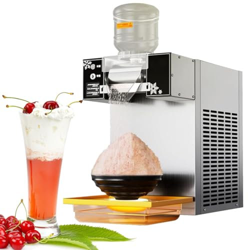 Macchina per ghiaccio a fiocchi di neve, macchina per ghiaccio tritato in acciaio inossidabile, attrezzatura per negozi di dolciumi, macchina per ghiaccio tritato per negozi di tè al latte,60KG