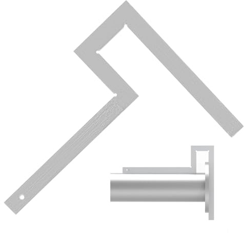 Flanschwinkel 400 x 400 mm, verzinktes Stahl-Messwerkzeug für präzise Rohrkonstruktion, Flanschquadrate Rohrschneider überprüfen Sie den rechten Winkel von Flansch und Rohrmontage