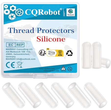 CQRobot Cappuccio Terminale Silicone Protezione Filettatura Bullone 4/25 | 100 Pezzi Bianchi Cappucci Protettivi Filettati In Silicone, 4×13mm, Per Tubi Tondi Copribulloni Viti Protettive Pali Tubi