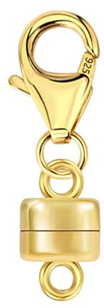 Gold Magnetverschluss Hummer Kettenverschluss Gold Magnet Schmuckverschluss | Sterling Silber 925 Magnetverschluss Armbänder Magnetverbinder Schmuckherstellung Verschluss Halskette Kettenverlängerung