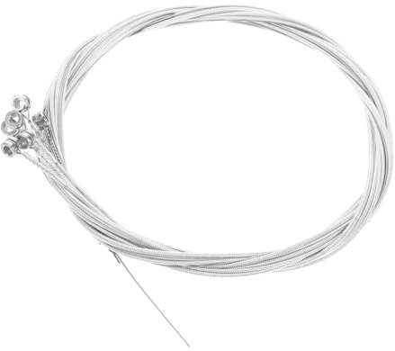 Gitarrensaiten Ersatz 6 Metall Silberne, Akustikgitarre für Anfänger | Einfache Montage, Klangstarke Intonation, 1 Satz mit Music Instrument Accessories, Silbernes Design