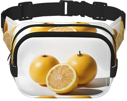 Kumquat Sac banane multifonction avec imprimé citron Unisexe Sac à bandoulière tendance Sac de rangement de sport de voyage