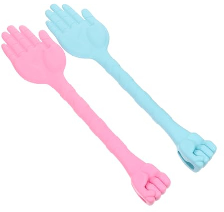 Handflächenmassagestab 2 Stück Tpr Blau für Büro und Reise | Ergonomische Palmform, Tragbar und Zweifach Nutzbar, zur Entlastung bei Müdigkeit, Circulation