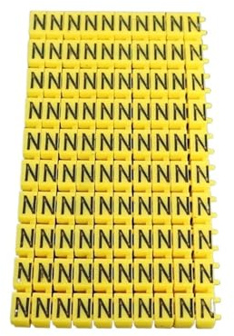Kabelbeschriftung Clip M0 M1 M2 M3 LN PE Drahtkarte Kabelmarkierung Tag Etikett Netzwerk Mehrfarbig Ordentlich festgeklebte Kabelhülse 2-10 mm(M5(16mm2),N 10 Sheets)