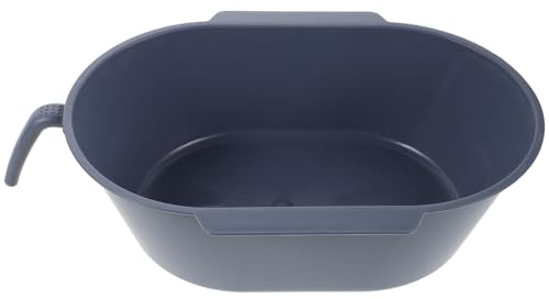 STOBAZA Cubo de Inodoro Ligero de Plástico para Personas Mayores con Asa, Silencioso y Portátil para Silla de Ruedas y Silla de Baño Junto Cama