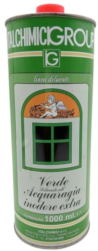 Generico Acquaragia Inodore Extra 1 L, Solvente per Diluire Pitture e Smalti Sintetici, Cere e Polish, Smacchiatore per Oli e Grassi