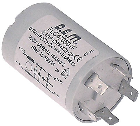 Inoxtrend Entstörfilter für Kombidämpfer MDP-6G 0,47µF(X2)+2X0,027µF(Y2)+2x1mH+0,68MµF 230V 50/60Hz