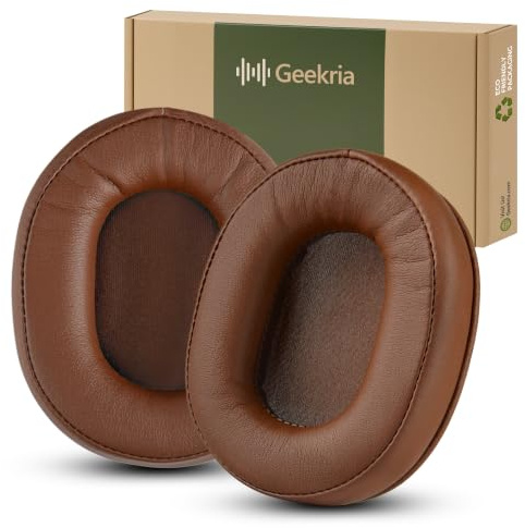 Geekria Replacement Ear Pads for SONY MDR-7506, MDR-V6, MDR-V7, MDR-CD900ST Headphones Ear Cushions, Repair Parts (Brown)