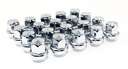 Veritek 12 x 1,5 mm 3/4 19 mm Sechskant 1,25 Zoll 31,75 mm Länge Chrom OEM Factory Stil Große Hutmuttern für Ford Focus Fusion Escape Lincoln MKC MKZ Factory Räder