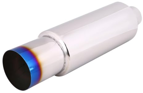 Motorrad Auspuffrohr, Schalldämpfer, Edelstahl, 2,5 Zoll Auspuff, 4 Zoll Spitze, for Motorrad Beifahrer oder Fahrer