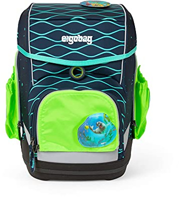 ergobag 3-teiliges Set, leicht, seitliche Reißverschlusstasche, Sicherheitssystem für Jugendliche, Unisex