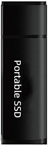 Disque dur externe SSD de poche 1 To / 512 Go / 128 Go / 64 Go - Stockage de sauvegarde mobile portable - Convient pour ordinateur de bureau, MacBook, ordinateur portable, smartphones (256 Go, noir)