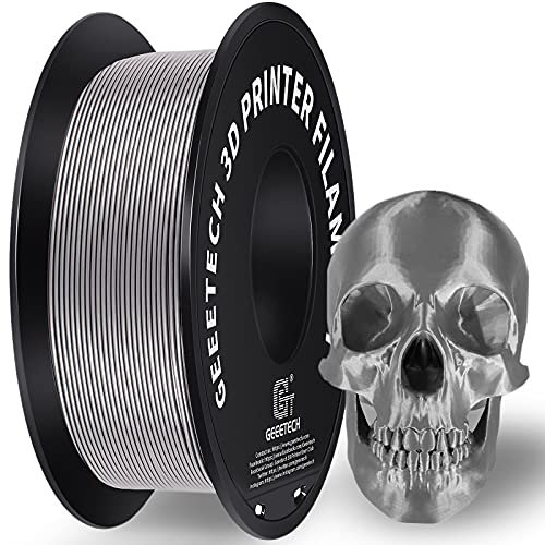 Geeetech Upgrade PLA Filament 1,75 mm, 3D Drucker PLA Filament,1 kg pro Spule, 1 Spulen,Silber