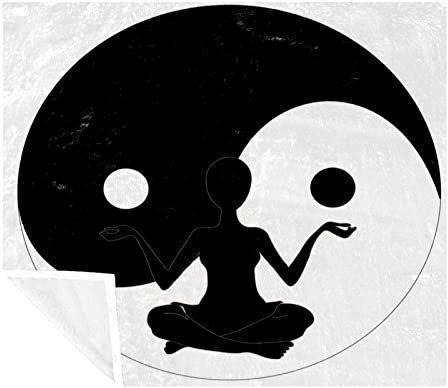 Yoga-Decke für Frauen in Yin-Yang-Symbol, weich, gemütlich, Überwurfdecke für Erwachsene und Kinder, leichte Mikrofaser-Fleecedecke für Couch, Bett, Sofa, Reisen, 150 x 200 cm