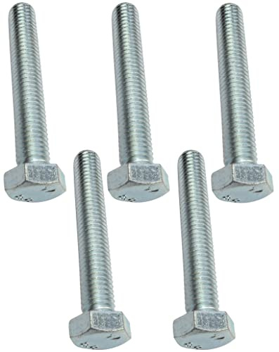 AERZETIX - C47327 - Satz von 5 stück - bolzen schrauben sechskantschrauben M8x50 - mit sechskantkopf - Ø8x50mm - DIN 933 - klasse 8.8 - aus verzinktem stahl - heimwerken - montagewerkzeug eisenwaren