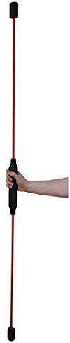ATC Handels GmbH Schwingstab inkl. Tragetasche - Gymnastikstab, Schwungstab, schonendes Krafttraing für Zuhause (rot)