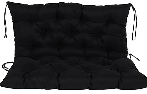 Bankauflage Für Gartenbank Gartenbankauflage Sitzkissen Veranda Bankkissen Outdoor Schaukelkissen Bodenkissen Kissen Für Hollywoodschaukel Für Patio Hinterhof Veranda Garten(Size:60x40inch,Color:Black