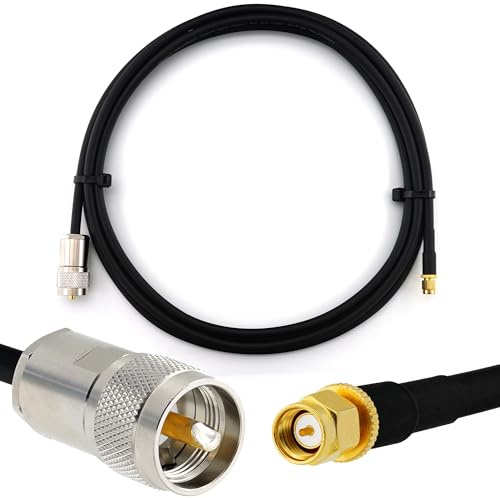 RANGEFUL 3m PL259 auf SMA Stecker UHF Koaxialkabel — Wetterfestes HF-240 (LMR 240 Äquivalent) Verlustarmes Verlängerungskabel — PL Antennenkabel für CB Funk HAM Funkgerät SWR Antennen Amateurfunk