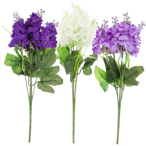MAGICLULU 3stücke Künstliche Blumen Zweige Teiliges Langlebige Deko Mit Simulations-Technologie Für Hochzeiten Fotografie Und Blumenarrangements Realistische Farben Tiefem Hellem