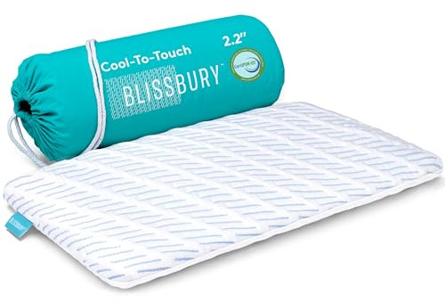 BLISSBURY Kühlendes Bauchschläferkissen 5,5 cm, flaches Memoryschaum-Kopfkissen