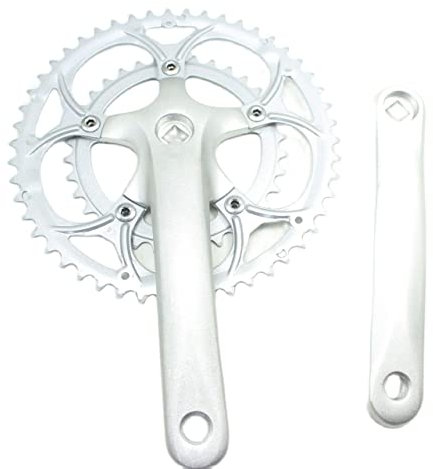 LUHJLBUG Kurbelgarnitur 50 / 34t Road Bike Crankset BCD 11. 0mm 8/9 Geschwindigkeit Diamantloch Doppelkettenrad Fahrrad Kurbel Teile Kettenrad Bike Zubehör Crankset (Color : Silver crankset)
