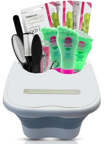VIKINGTREAT Foot Care Kit – Premium Foot Spa & Tool Kit with Foot Peel Mask, Foot Mask, and Pedicure Sets for Feet for Smooth, Healthy Skin