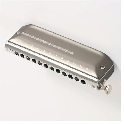 Chromatische Aluminium-Kamm-Mundharmonika, 12 Löcher, 48 Töne, professionelle Mundharmonika Mundharmonika-Set