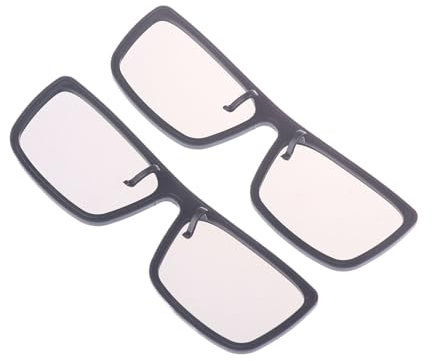 2 Pièces Passif Lunettes 3D pour Cinéma Cinéma Passif 3D TV Stéréo Clip-on Passif Polarisé TV Réel 3D Lunettes Clip