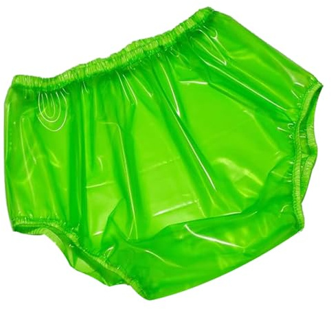 CSGTUO PVC Inkontinenz-Schlupfhose für Erwachsene,Kunststoff,Wasserdichter Inkontinenz-PV-Slip,Waschbar Und Wiederverwendbar,Bieten Sie Zusätzlichen Schutz,M,Green