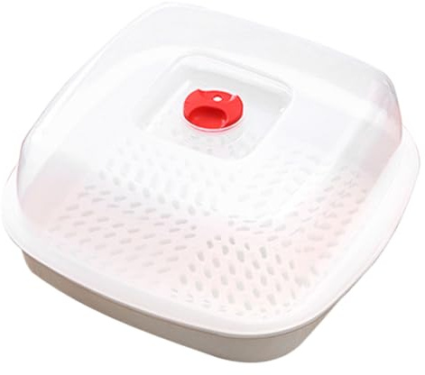 OKUMEYR Vaporiera Per Microonde Contenitori Coperchi Per Riso Cottura a Vapore Conservazione Umidità Per Uso Quotidiano