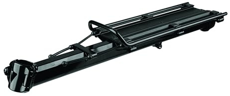 Topeak MTX BeamRack II E Type Gepäckträger Schwarz, Fahrrad Gepäckträger aus Aluminium für MTB und Trekkingrad mit QuickTrack System und Sattelstützenbefestigung