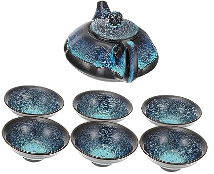 Cabilock Juego de Té de Cerámica, Tetera y Taza Función de Infusionado, Seguro para Usar, Set de Obsequio Hogar