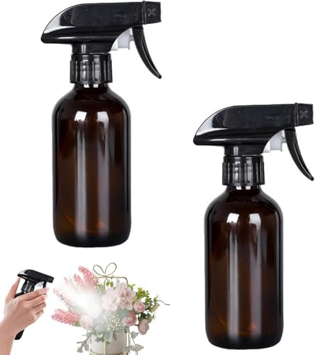 Pulverizador rellenable, botella de spray continuo | 2 botellas de spray continuas recargables de 240 ml hasta el final - Recipiente de agua a prueba de fugas con nebulizador vacío de jardinería para