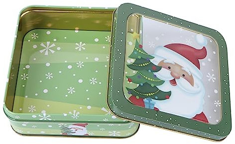 Gadpiparty Weißblech Bonbonschachtel Quadratisch Mit Weihnachtsmuster Süßigkeiten Aufbewahrungsbox Für Party Und Geschenk Verschleißfest Bunt