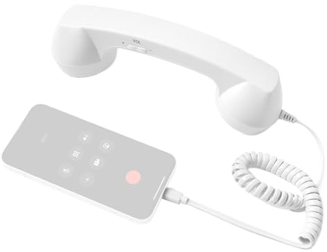 Adaptador de teléfono retro, con micrófono tipo C, cómodo suministros para el hogar, adaptador de teléfono celular a línea fija, para oficinas, hogar, cocina, mesita de noche, baño, cama, escritorio