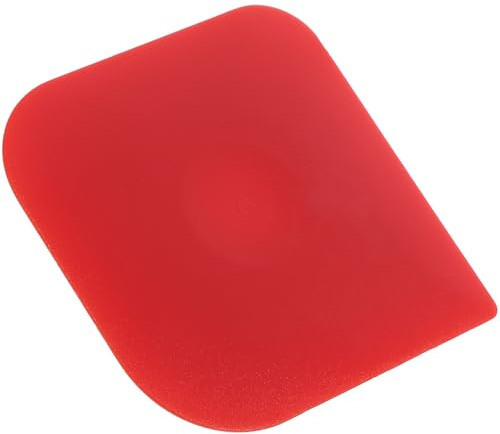 NUOBESTY Raschietto da Cucina in Plastica Riutilizzabile Rosso Utensile per Pulizia Padelle in Ghisa e Griglia Raschietto per Dolci e Impasti Accessorio Antigraffio per Pentole e Piatti