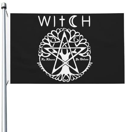 Dreifache Mondgöttin Hexe Wicca Pentagramm Gartenfahne Mit Tülle Banner Perfekte Fahne Décor Für Bauernhof Balkon Porch 90X152Cm
