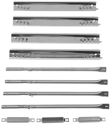 CHHELIHL Ensemble de tubes de plaque chauffante de remplacement pour gril, en acier inoxydable, polyvalent, facile à installer, Tube de plaque chauffante pour gril à gaz