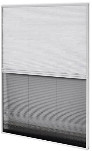 vidaXL Insektenschutz-Plissee für Fenster Jalousie Aluminium 80x120 cm