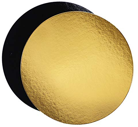 EIN Set von 10 Stützen in Kartonfarben für Kuchen und Maße Ihrer Wahl (Gold/schwarz, 20 cm)