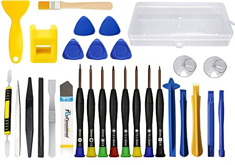 30 Teiliger Mini Magnetische Schraubendreher Set, 8 Torx, 16 verschiedene Brechstange, 1 Magnetisiergerät, Kommt mit 5 Geschenk-Accessoires, Für Phone,Tablets,Uhren,PS4,PC,Brillen