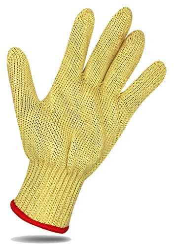 Bderkz 3 STÜCKE, Hitzebeständige Handschuhe Für Hohe Temperaturen, Feuerbeständige Flammhemmende Schnittfeste Aramid-Handschuhe Für BAU/Schweißen/Öfen/Schmelzen/Glasblasen (Color : Yellow)