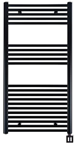 Eco Radiateur - Asciugamani elettrico - Radiatore bagno programmabile - Porta asciugamano con timer - Riscaldamento per bagno - Made in Germany (1175HX600L, Nero)