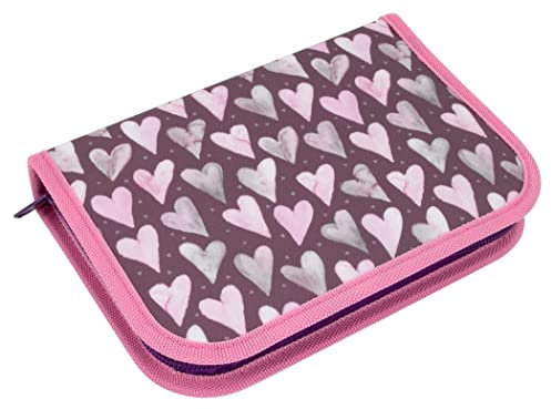 Schüleretui / Federtasche / Federmappe / 50teilig gefüllt / Herzen