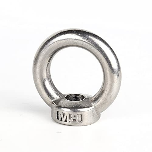 10 Stück M4 Ring-Augenmuttern, Innengewinde, 304 Edelstahl-Ringschrauben (M8)