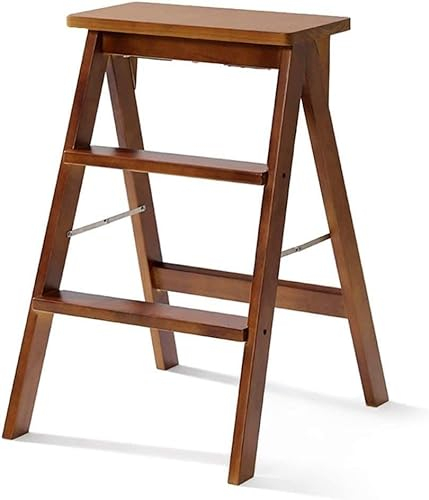 Tritthocker, klappbarer Fußhocker, Tritthocker, 3-Stufen-Leiterhocker, moderner tragbarer Klappstuhl/Hocker mit Trittsicherheit, rutschfeste Multifunktions-Hochhockerbank, 40 × 20 × 64 cm, H