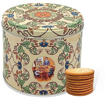 Nyakers Pepparkakor Swedish Ginger Snaps - Original, Famous & Old Fashioned Ginger Cookies Traditionally Baked in Sweden Since 1952 - Sweet & Spicy Thin Gingersnap Cookies in a Mailing Tin (26.45oz)