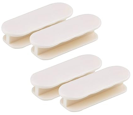 Maniglie autoadesive per porte 4 pezzi, maniglie per armadi, maniglia per mobili, maniglia per porta balcone esterna, maniglie per mobili in plastica per finestre porte in vetro cassetti, bianco